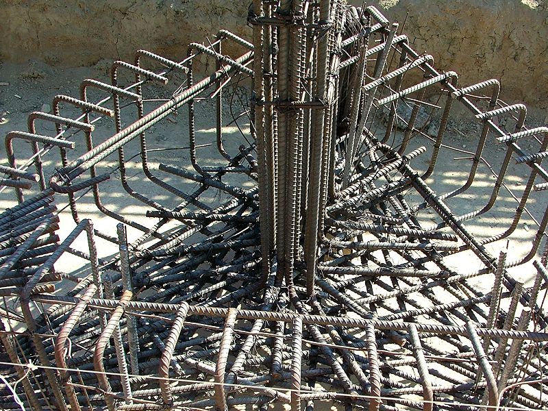 Ping View Rebar For Column Lowered Into Rebar For Footing